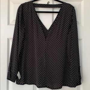 Rebecca Minkoff Deep V-neck long-sleeve blouse